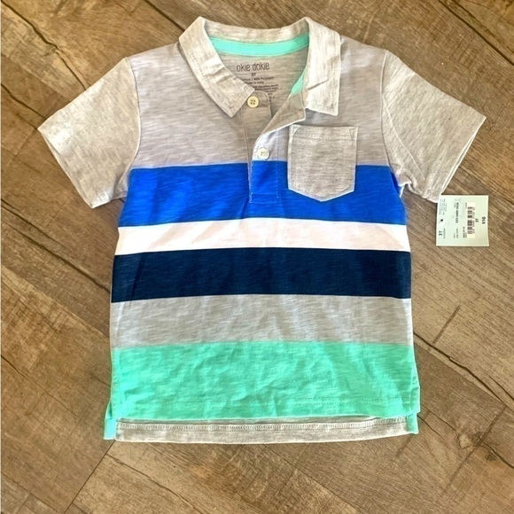 Okie Dokie Other - NWT Toddler Okie Dokie Stripe Collared Polo Shirt